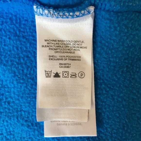 Columbia Fleece Jacket Toddler Size 12-18 Mo. Bright Blue Full Zip - Picture 8 of 8